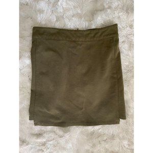 Forever 21 khaki green pencil skirt back zipper SM